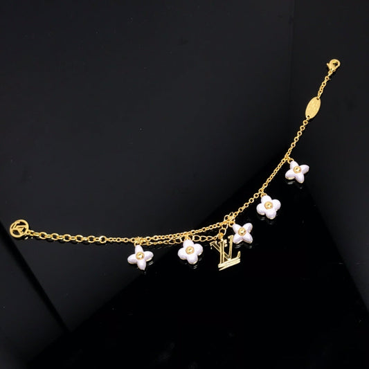 [Star Jewelry]LOGO 6 MOTIF STAR AND SUN GOLD BRACELET