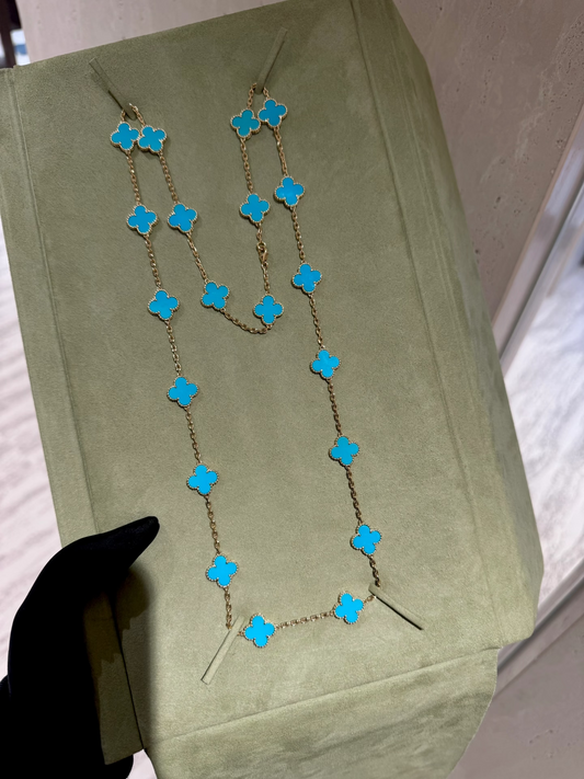 [Star Jewelry]CLOVER 20 MOTIFS TURQUOISE GOLD