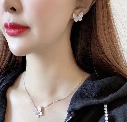 [Star Jewelry]BUTTERFLY ALL DIAMOND EARRINGS