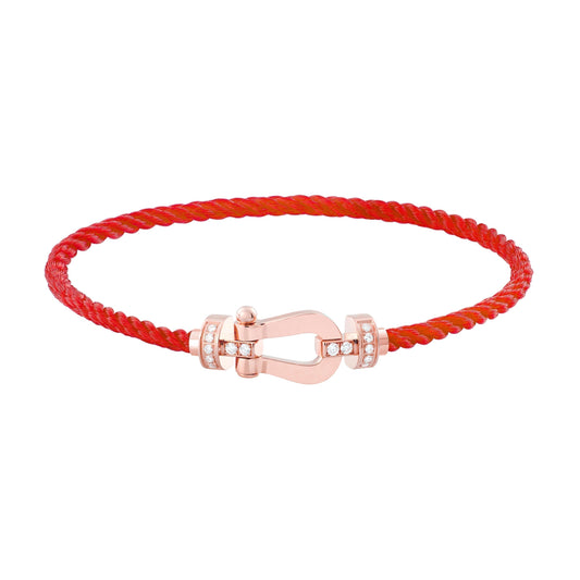 [Star Jewelry]FORCE 10 HALF DIAMOND PINK GOLD RED CORDERI LARGE AND MEDIUM MODEL