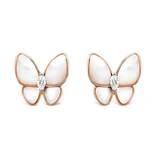 [Star Jewelry]BUTTERFLY MOP DIAMOND EARRINGS