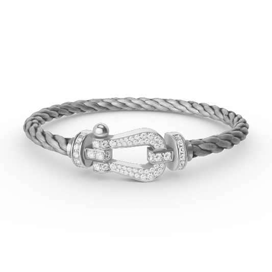 [Star Jewelry]FORCE LARGE HORSESHOE FULL DIAMOND BRACELET SILVER